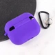 Силиконовый футляр с микрофиброй для наушников Airpods Pro 2 / Pro Фиолетовый / Ultra Violet - изображение 3