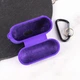 Силиконовый футляр с микрофиброй для наушников Airpods Pro 2 / Pro Фиолетовый / Ultra Violet - изображение 4