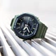 Мужские часы Casio GA-2110SU-3AER Черно-зеленые прочные - изображение 4