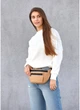 Поясная женская сумка из искусственной кожи бананка Sambag Tirso LCH бежевая 2857-85976 - изображение 2