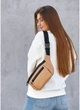 Поясная женская сумка из искусственной кожи бананка Sambag Tirso LCH бежевая 2857-85976 - изображение 4
