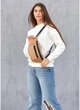 Поясная женская сумка из искусственной кожи бананка Sambag Tirso LCH бежевая 2857-85976 - изображение 5