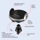 Автотримач ColorWay AutoSense Wireless Charger 2 15W Black бездротова зарядка (CW-CHAW036Q-BK) - зображення 4