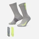 Набор мужских носков Nike U Nk Mltplier Crw SX7557-929 42-46 2 пары Серый/Салатовый (195868374667) - изображение 2
