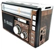 Аккумуляторный FM радиоприемник Bluetooth с фонариком GOLON RX-381BT ФМ радио (Принимает флешки) + работает ОТ БАТАРЕЕК И ОТ СЕТИ BROWN - изображение 1