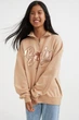 Толстовка оверсайз для девочки H&M 146-152 размер бежевая 1094718001 - изображение 1