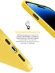 Силіконовий чохол для Apple iPhone 14 Pro, ICON2 Case, Жовтий, протиударний, панель, захист всього корпусу, матова поверхня Soft Touch, виступає над дисплеєм, сумісний із захисними склом і плівками, з мікрофіброю, ArmorStandart (ARM63597) - зображення 4