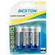Батарейка Beston AA 1.5V Alkaline * 4 (AAB1831) - изображение 1