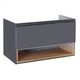 Тумба подвесная Qtap Robin GRAPHITE/WHITISH OAK QT1374TPВ1002NGWO SD00050547 - изображение 1