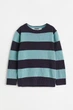 Джемпер бирюзово-синий в полоску H&M 92см (40009695) - изображение 1