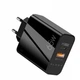 Зарядний пристрій мережевий Alogy 65W із швидкою зарядкою Quick Charge USB Type C + QC 3.0 Black - зображення 1