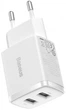 Сетевое зарядное устройство Baseus Compact Charger 2USB 10.5W EU White - изображение 3