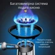 Портативная туристическая газовая плита с пьезоподжигом горелка Happy Home Gas Stove BDZ 155-A Black (D-2019091193) - изображение 4