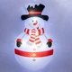 Светодиодная гирлянда Xmas Штора Фигурки 3D снеговика и снежинки 3mx70cm 95 L Белый - изображение 3
