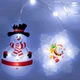Светодиодная гирлянда Xmas Штора Фигурки 3D снеговика и снежинки 3mx70cm 95 L Белый - изображение 4