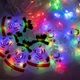 Светодиодная гирлянда Xmas Штора Фигурки 3D снеговика и снежинки 3mx70cm 95L Мультицветная M - изображение 2
