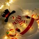 Светодиодная гирлянда Xmas Штора Фигурки 3D снеговика и снежинки 3mx70cm 95L Теплый Белый WW - изображение 4