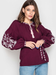 Вышиванка женская с узором NARODNYY BUTIK Гармонія 1047.1 46 Бордовая (NB2000000310572) - изображение 2