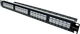 Патч-панель наборная L&W ELECTRONICAL 19 дюймов 24 порта RJ-45 UTP, кат. 6А, с организатором Черная (LW-PP74) - изображение 1