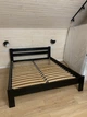 Двуспальная кровать из массива ольхи Палермо 160х220 Черная эмаль Шаг ламелей 4,5 см. - изображение 1