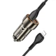 Автомобильное зарядное устройство с кабелем Lightning Быстрая зарядка HOCO Z46A |1USB, 18W| Серый - изображение 3