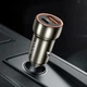 Автомобильное зарядное устройство HOCO Z46A Blue whale PD20W+QC3.0 car charger Metal Gray - изображение 5
