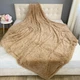 Плед-покрывало Koloco меховой Травка Бежевый 220х240 см (ПТ-220240-1) - изображение 2