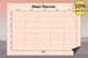 Магнитный планер Plans Come True «Меню «Минимал Персик», А3, 42х30 см - изображение 1