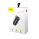 Автомобильное зарядное устройство Baseus Square Metal QC 4.0+PD3.0 30W (USB Type-C, USB Type-A, 5А) - Черный - изображение 6