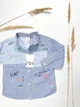 Рубашка ZARA 92-98 см голубой артикул Л948 - изображение 3