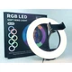Кільцева світлодіодна лампа RGB LED RING MJ20 20 см із тримачем телефону - изображение 2