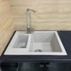 Кухонна мийка граніт ADAMANT Duplex 610x495x200 Терра-07 з сифоном Nova - зображення 7