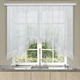 Шифонова біла штора арка з мереживом гілками для кухонного вікна Adagio Windows Decor Тюль фіранка аркою 3х1,6м - изображение 1