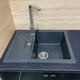 Кухонная мойка гранит ADAMANT Fortis 610х495x200 Графит-13 с сифоном Nova - изображение 6