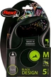 Повідець-рулетка Flexi Black Design M Стрічка 5 м 25 кг Чорний (4000498034002) - зображення 2
