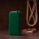 Кошелек женский на одну молнию из экокожи гладкий KIVI 19034 Зеленый - изображение 9