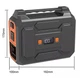 Портативна зарядна станція POWKEY R100 Li-ion з розеткою та ліхтариком (AC 220v, 45000 mAh, 3x USB, Type-C, 100W, DC 12v, повербанк) - Чорний - зображення 6