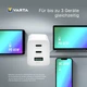 Высокоскоростное зарядное устройство Varta High Speed Charger 65W технология GaN 2 x USB Type C PD, 1 x USB QC - изображение 5