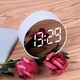 Зеркальные электронные LED часы настольные UKC с белой подсветкой и термометром DT-6505 белый - изображение 2