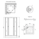 Набор Lidz душевая кабина Wawel SC80x80.SAT.LOW.FR, стекло Frost 4 мм + поддон Mazur - изображение 2