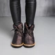 Ботинки дутики женские Fashion Jigsaw 3883 36 размер 23,5 см Коричневый - изображение 2