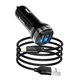 Автомобільний зарядний пристрій HOCO Z40 Superior dual port car charger set(iP) Black (6931474739674) - изображение 3
