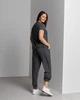 Женская хлопковая пижама батальная cо штанами и футболкой PLEASE SMILE Nicoletta 32037 4XL Темно-серый с белым - изображение 3