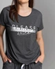 Женская хлопковая пижама батальная cо штанами и футболкой PLEASE SMILE Nicoletta 32037 4XL Темно-серый с белым - изображение 5