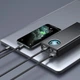 Портативний зарядний павербанк Baseus Amblight 30000mAh 65W 6Aс технологією швидкої зарядки QC3.0+PD3.0 для зарядки телефона планшета и ноутбука Чорний - зображення 7