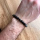 Браслет із натурального каміння Stonest Line Black Grey №1 17 (br028-17) - зображення 3