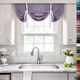 Коротка штора у італійському стилі з зав'язками Adagio Windows Decor Щільна фіолетова фіранка 1х0,8м - изображение 1