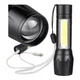 Фонарик ручной Bailong Police BL-511 XPE, zoom, ЗУ USB black - изображение 2