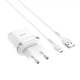 Сетевое зарядное устройство Hoco C12Q Smart QC3.0 charger set Micro (EU) white - изображение 1