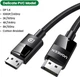Kabel Ugreen DP114 DP 1.4 Male to Male Plastic Case Braided Cable 1 m Black (6957303883905) - obraz 4